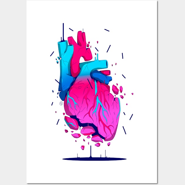 BROKEN HEART Wall Art by doser